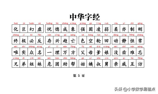 常用带拼音4000汉字 中华字经 4字一句 8字一韵 雪花新闻