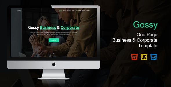 大氣單頁Bootstrap企業網站模板