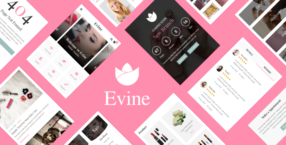 手機端化妝品商城HTML5粉色模板
